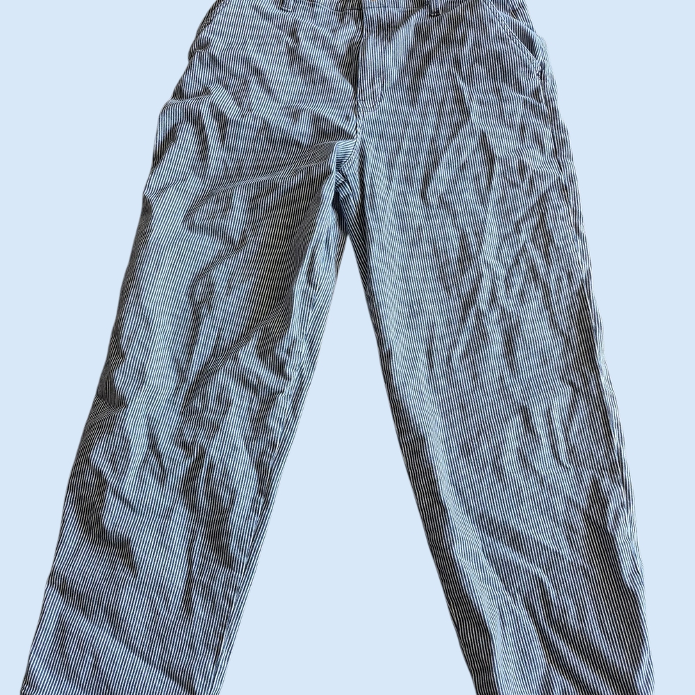 Universal Thread Women's Striped Jeans - Blue and White Relaxed Straight Leg 12 - Picture 4 of 4